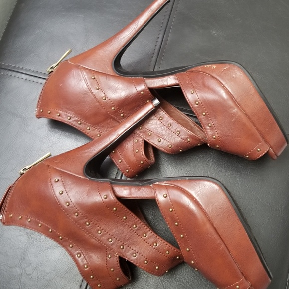 Brown platform Heels Anne Michelle - Picture 3 of 4